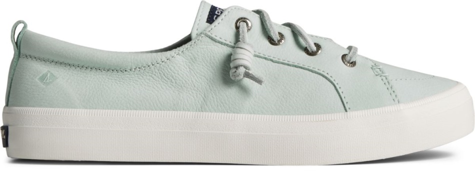 Crest Vibe Tumbled Leather Sneaker Sperry Blue Glass