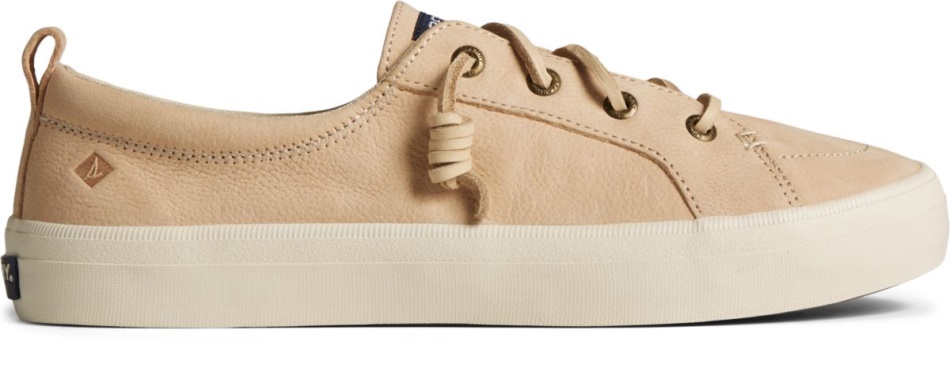 Crest Vibe Tumbled Leather Sneaker Sperry Ivory