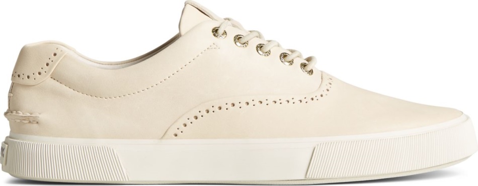 Gold Cup Striper PLUSHWAVE CVO Brogue Sneaker Ivory Sperry