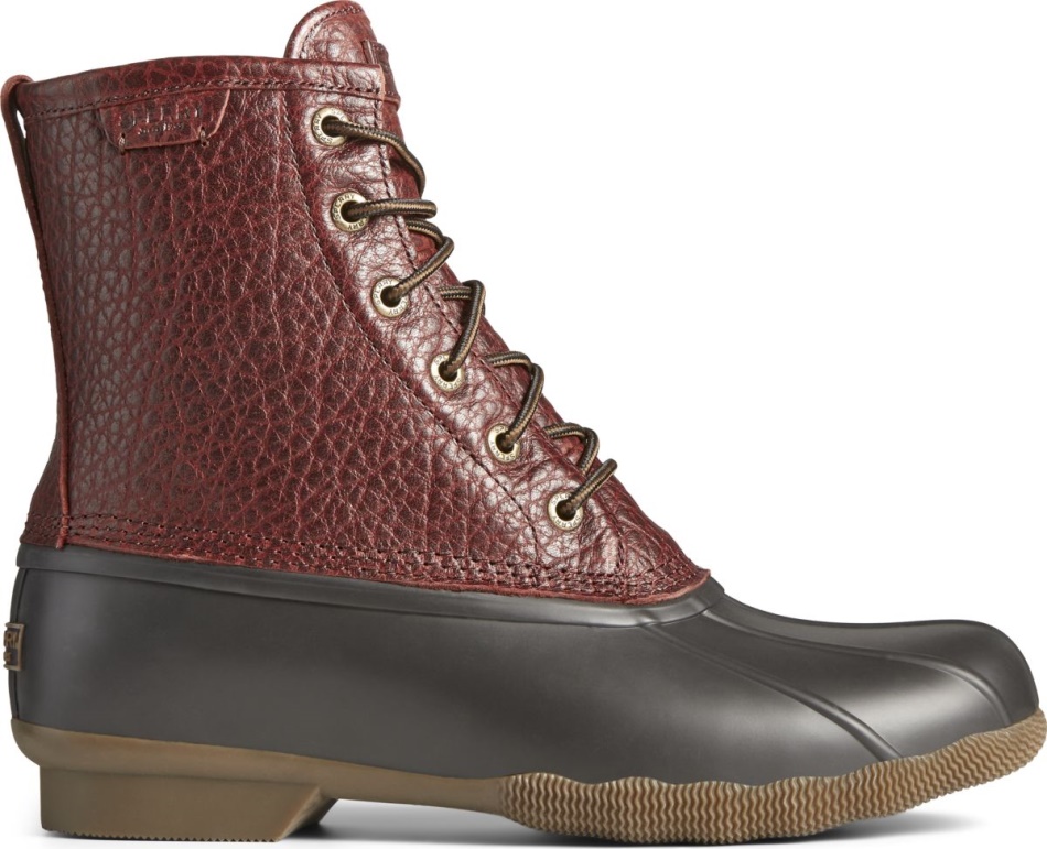 Saltwater Duck Boot Black Amaretto Sperry