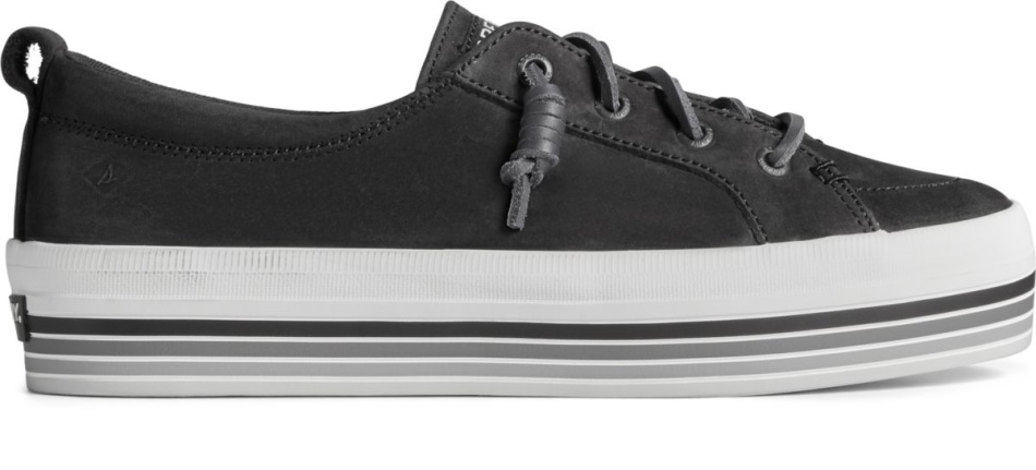 Sperry Crest Vibe Platform Stripe Sneaker Black