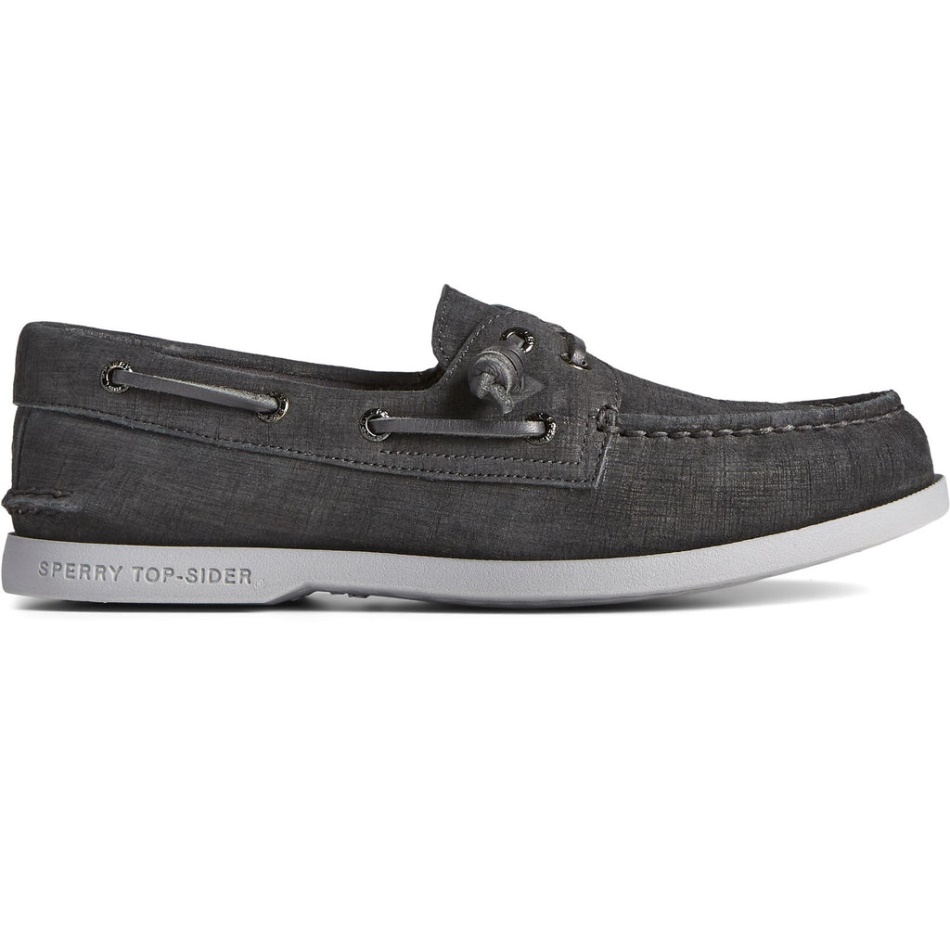 Sperry Women's Authentic Original 2-Eye PLUSHWAVE Checkmate Black