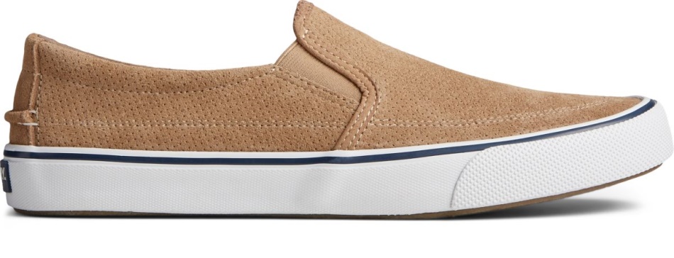 Striper II Twin Gore Perforated Slip On Sneaker Sperry Taupe
